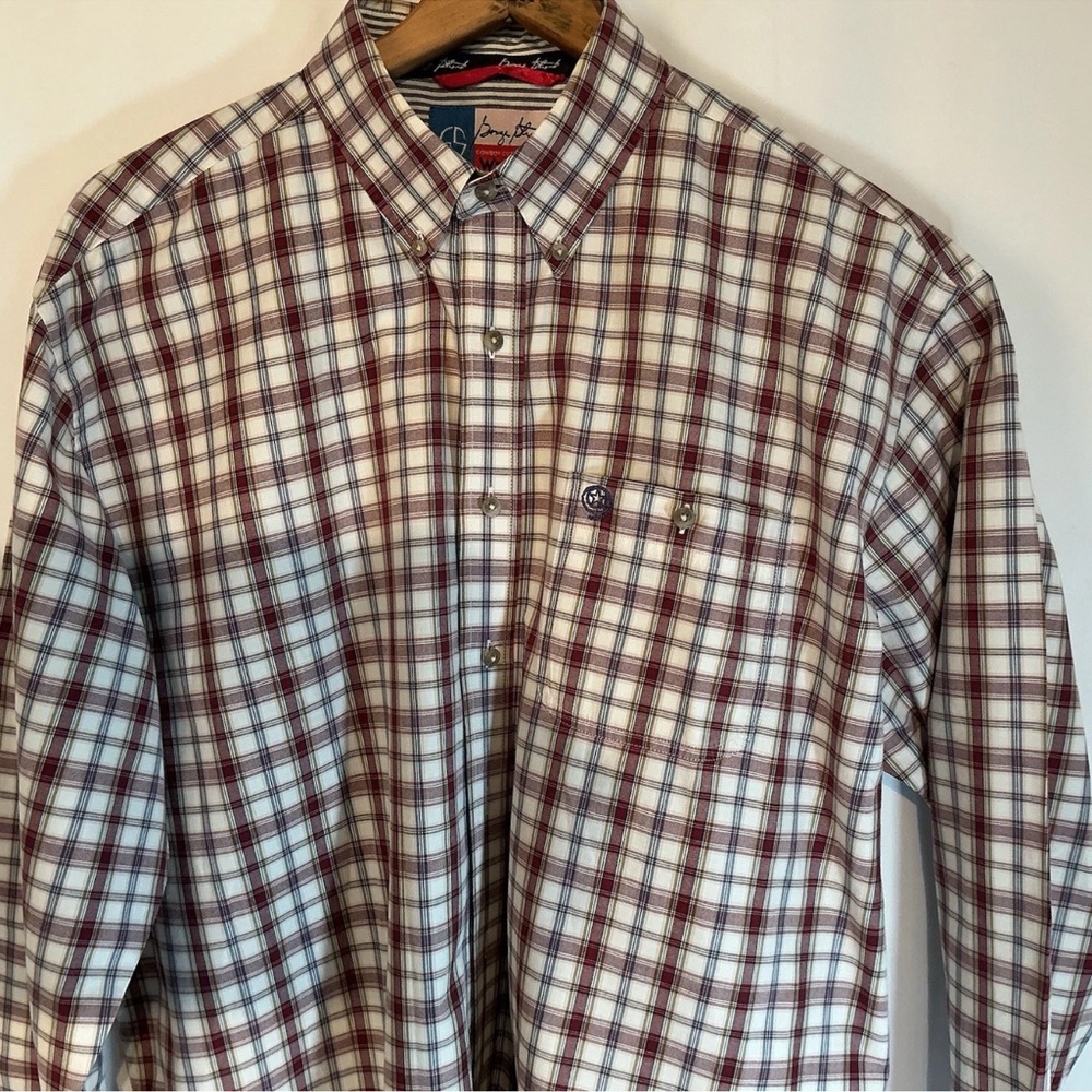 Wrangler Red and White Plaid Casual Shirt